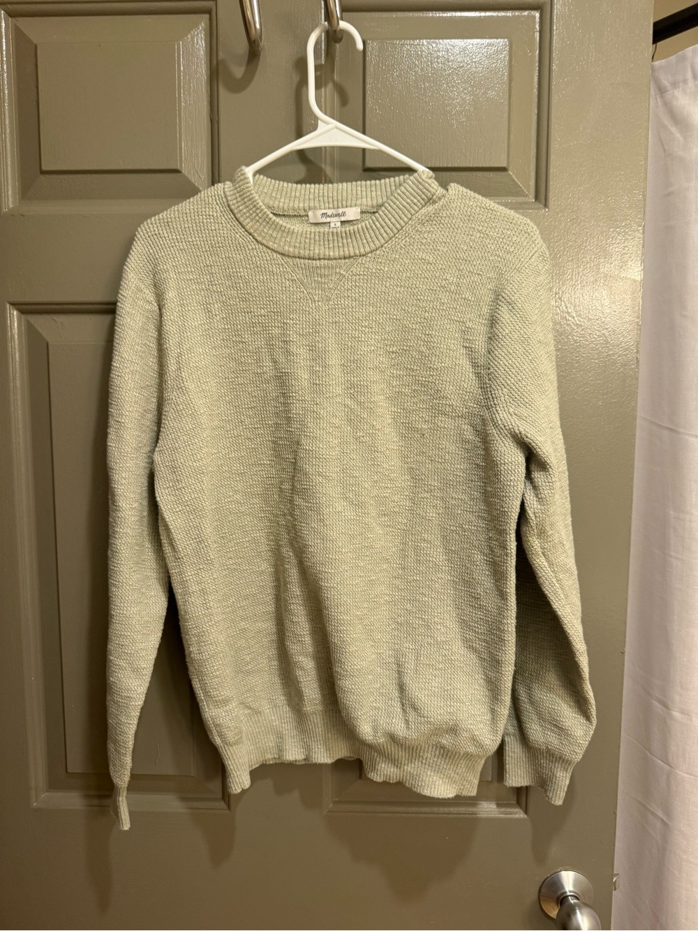 Madewell Crewneck Sweater in Sage Green